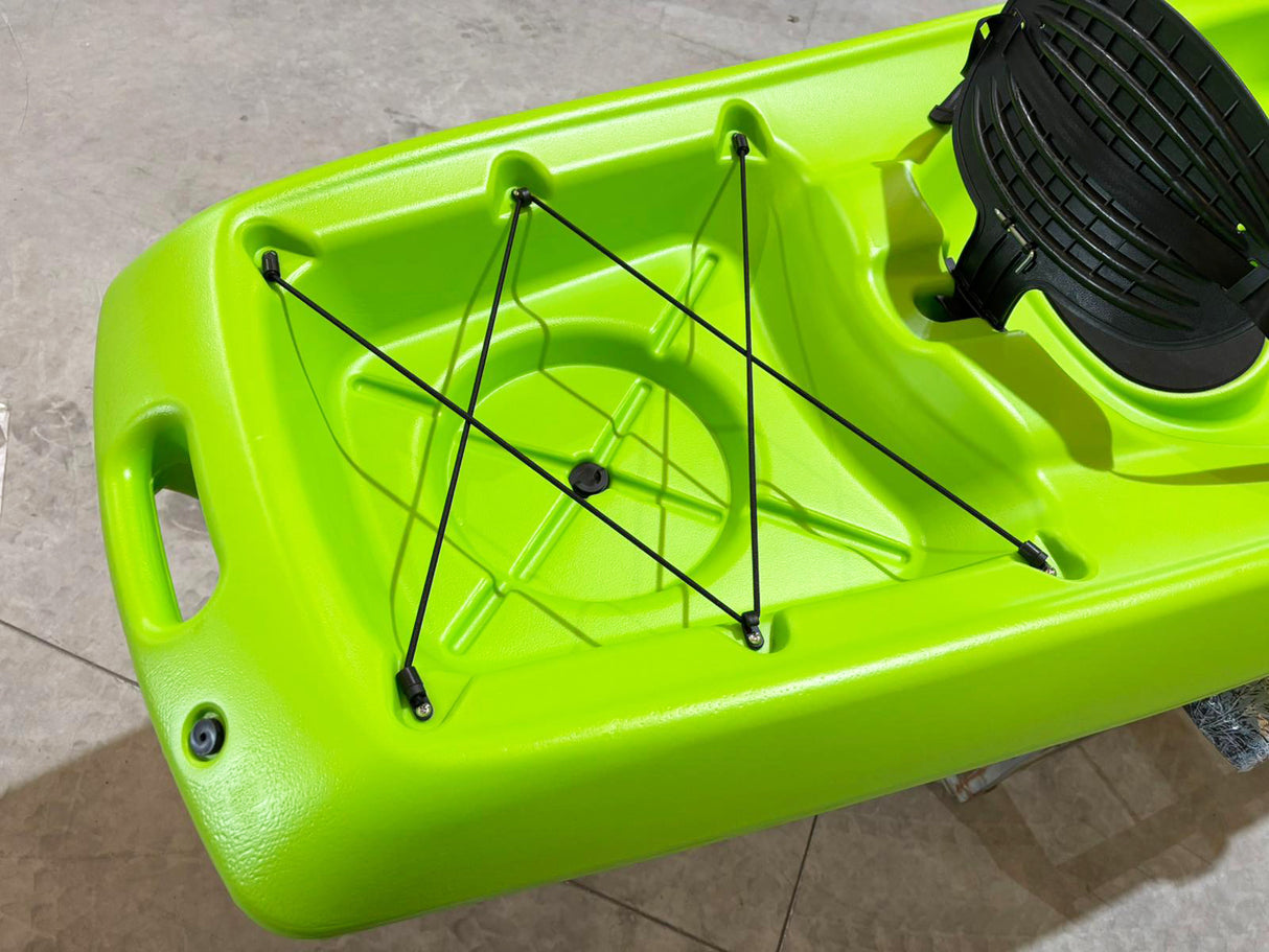 kayak da mare e lago 3 posti modelli GIL FAMILY, inclusi 2 sedili e 2 pagaie e ruote di trasporto col. rosso