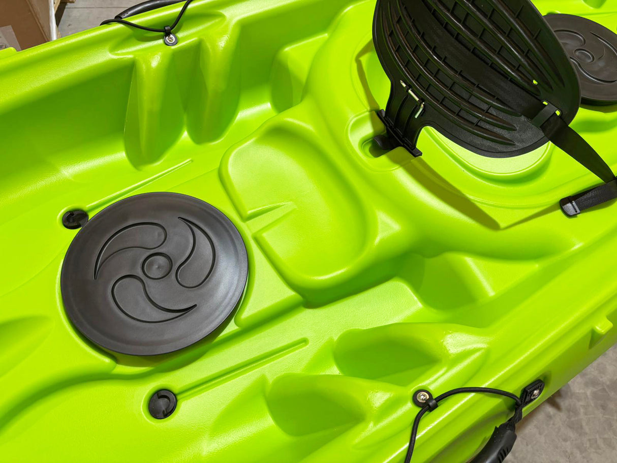 kayak da mare e lago 3 posti modelli GIL FAMILY, inclusi 2 sedili e 2 pagaie e ruote di trasporto col. GIALLO