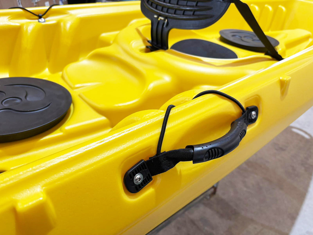 kayak da mare e lago 3 posti modelli GIL FAMILY, inclusi 2 sedili e 2 pagaie e ruote di trasporto col. GIALLO