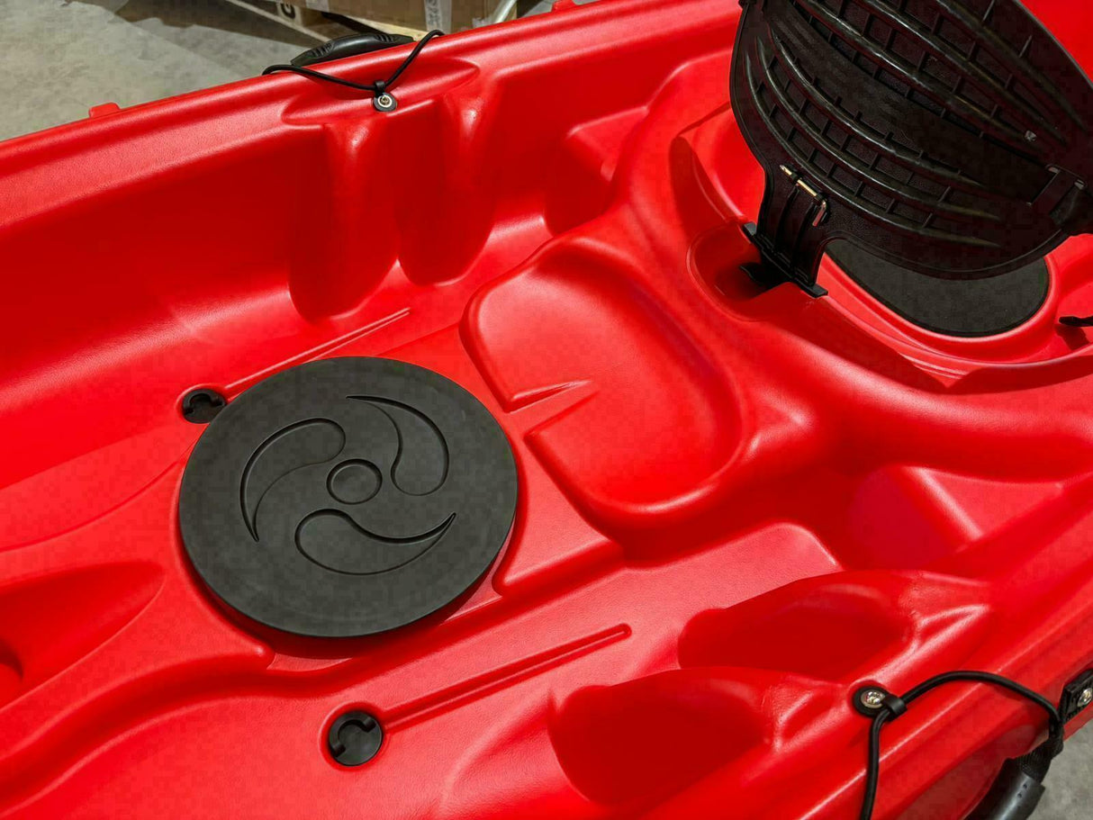 kayak da mare e lago 3 posti modelli GIL FAMILY, inclusi 2 sedili e 2 pagaie e ruote di trasporto col. ARANCIO