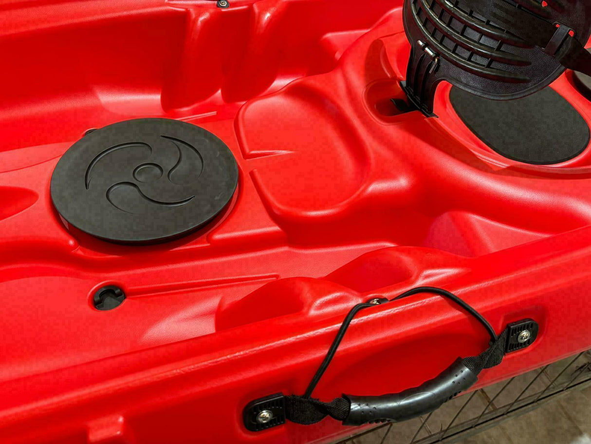 kayak da mare e lago 3 posti modelli GIL FAMILY, inclusi 2 sedili e 2 pagaie e ruote di trasporto col. ARANCIO