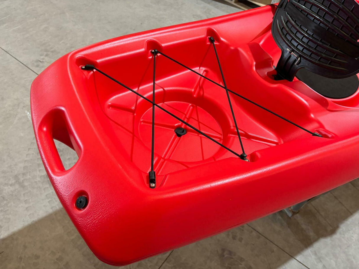 Canoa da mare e lago 3 posti modelli GIL FAMILY, inclusi 2 sedili e 2 pagaie e ruote di trasporto col. verde