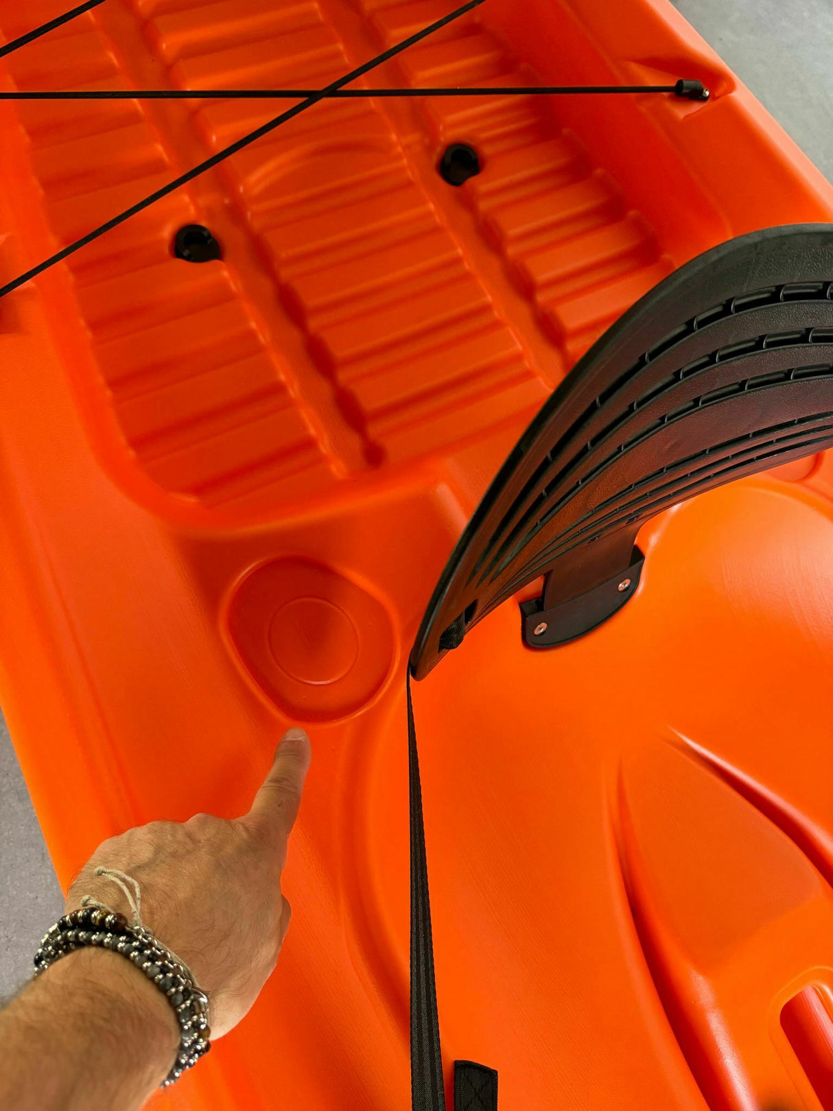 kayak GIL 2.0 BIG MAMA START - canoa monoposto da 254 cm + seggiolino + pagaia - ARANCIONE