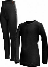 Set Bambino Calzamaglia + Maglia Manica Lunga Loffler Cod.10758 Colore Nero