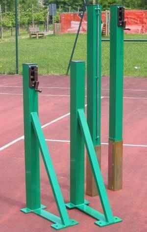 At1560 Impianto Da Tennis Sezione Quadra Mm 80 X 80 Con Bussole E Tendirete