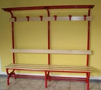 As1732/0 Panca Spogliatoio Con Seduta, Schienale, Appendiabiti E Pianoborse 2 Metri