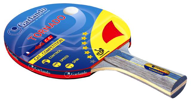 Racchetta Tennis Tavolo- Ping Pong Garlando Tornado 6 Stelle Approvata da ITTF cd.2C4-1117