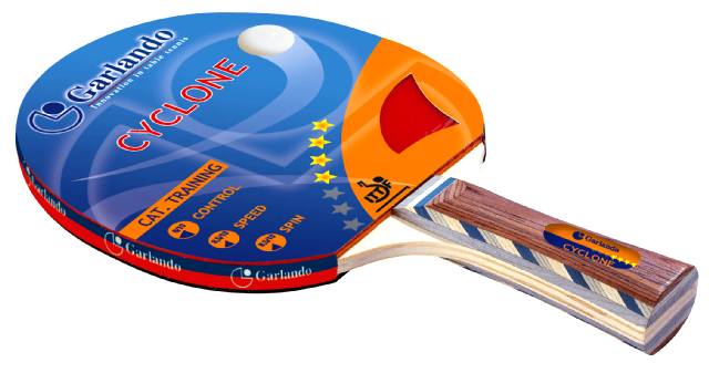 Racchetta Tennis Tavolo- Ping Pong Garlando Cyclone 4 Stelle Approvata da ITTF cd.2C4-116