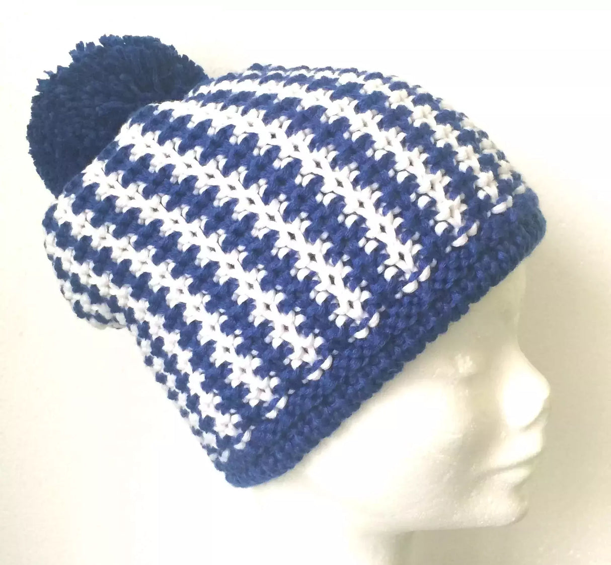 Cappello In Lana Azzurro / Bianco Con Pon Pon Interno In Pile Cod.uv-1.f Uvex