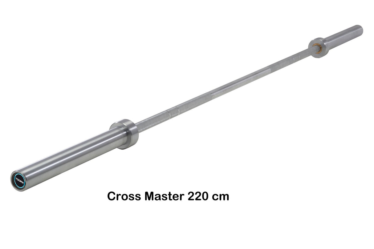 CROSS MASTER 700 - Bilanciere Olimpionico 220 cm. Cromato - Carico Max 700 kg. Linea Toorx cod. BO-700