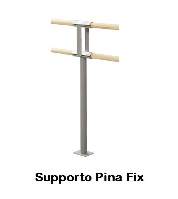 Supporto Per Doppia Sbarra Da Fissare Al Suolo Mod.pina Fix Cod.30590221 Dinamica Ballet (sbarre In Legno Non Incluse)