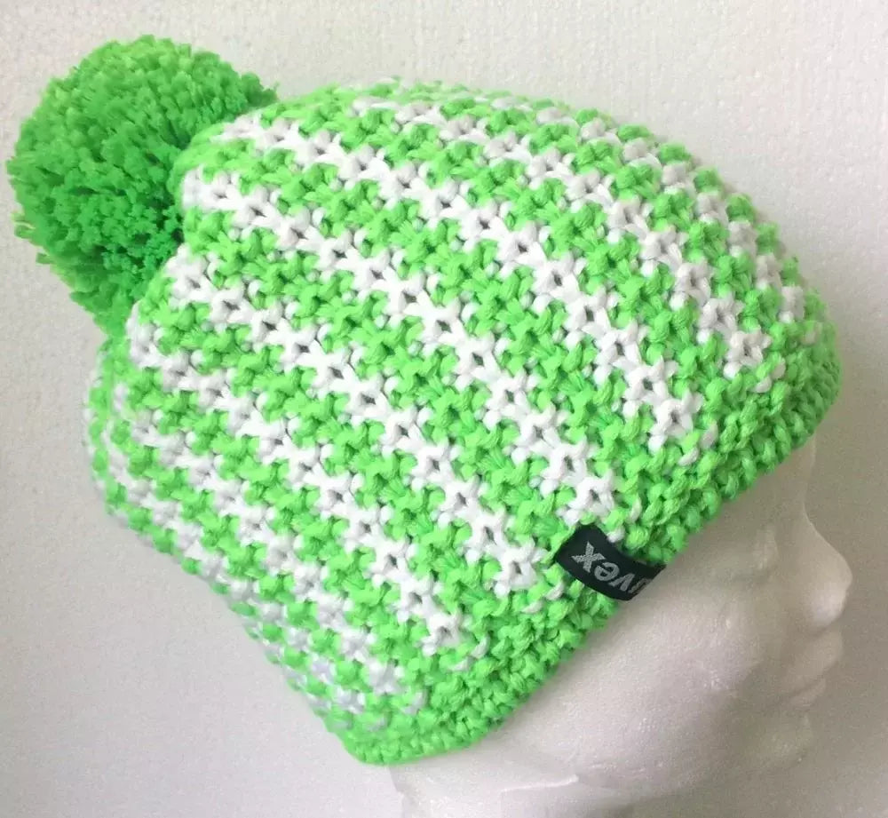 Cappello In Lana Verde Fluo / Bianco Con Pon Pon Interno In Pile Cod.uv-1.c Uvex