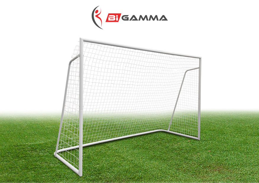 Porta da calcio regolamentare a tubi maggiorati da 50 mm mod. ULTRA BIG CHAMP misure regolamentari 3 x 2 metri - BIGAMMA