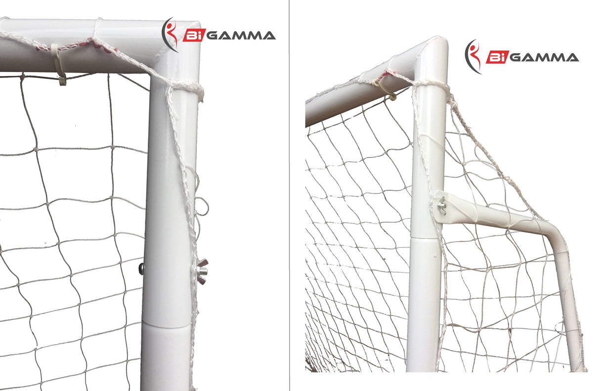 Porta da calcio regolamentare a tubi maggiorati da 50 mm mod. ULTRA BIG CHAMP misure regolamentari 3 x 2 metri - BIGAMMA