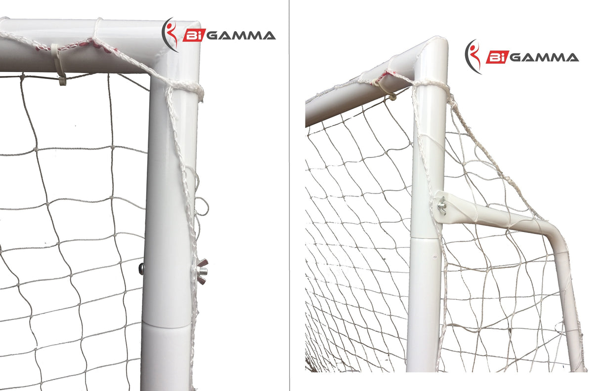 Set di 2 porte da calcio regolamentare a tubi maggiorati da 50 mm mod. ULTRA BIG CHAMP misure regolamentari 3 x 2 metri - BIGAMMA