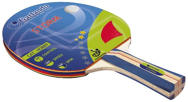 Racchetta Tennis Tavolo- Ping Pong Garlando Storm 2 Stelle + Approvata da ITTF cd. 2C4-1114