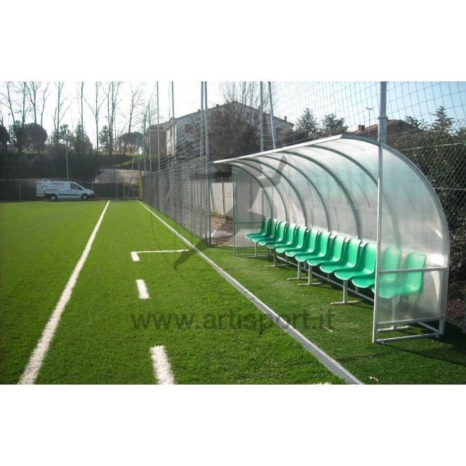 F746/4 Protezione Imbottita Per Panchina Allenatori In Poliuretano Stampato E Sagomato Al Metro Lineare