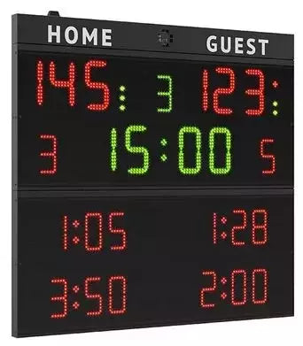 Tabellone Segnapunti Multisport Cod.fc56h20 Art.3045620 - 140x133x9cm - Omologato Fiba