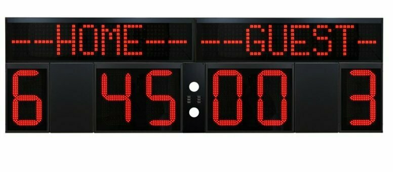 Tabellone Segnapunti Elettronico Da Esterno Per Il Calcio Cod.fos-36 Art.300-36 Cm 333 X 99 X 15