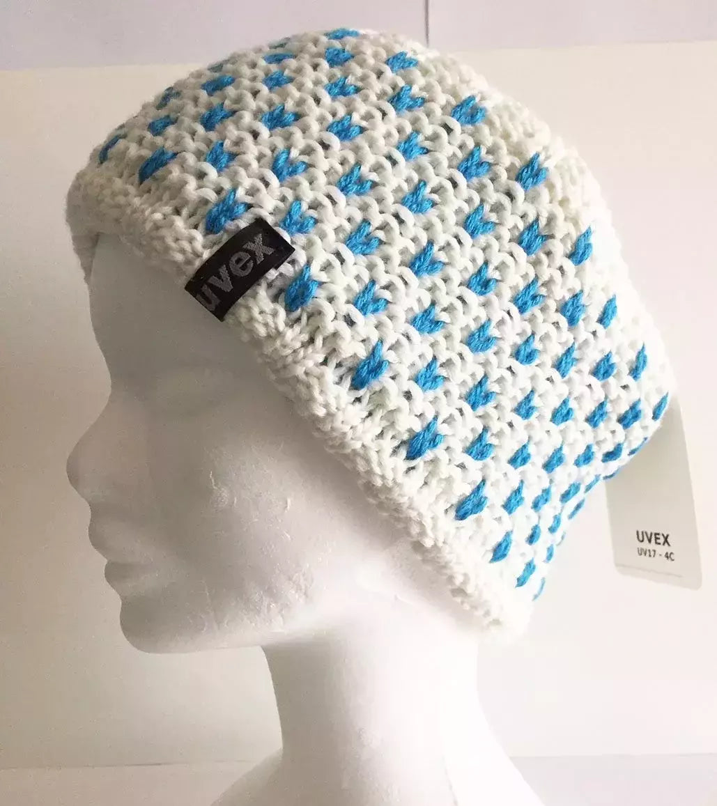 Fascia Lana Puntini Bianco/azzurro Interno In Pile Cod.uv17-4c Uvex