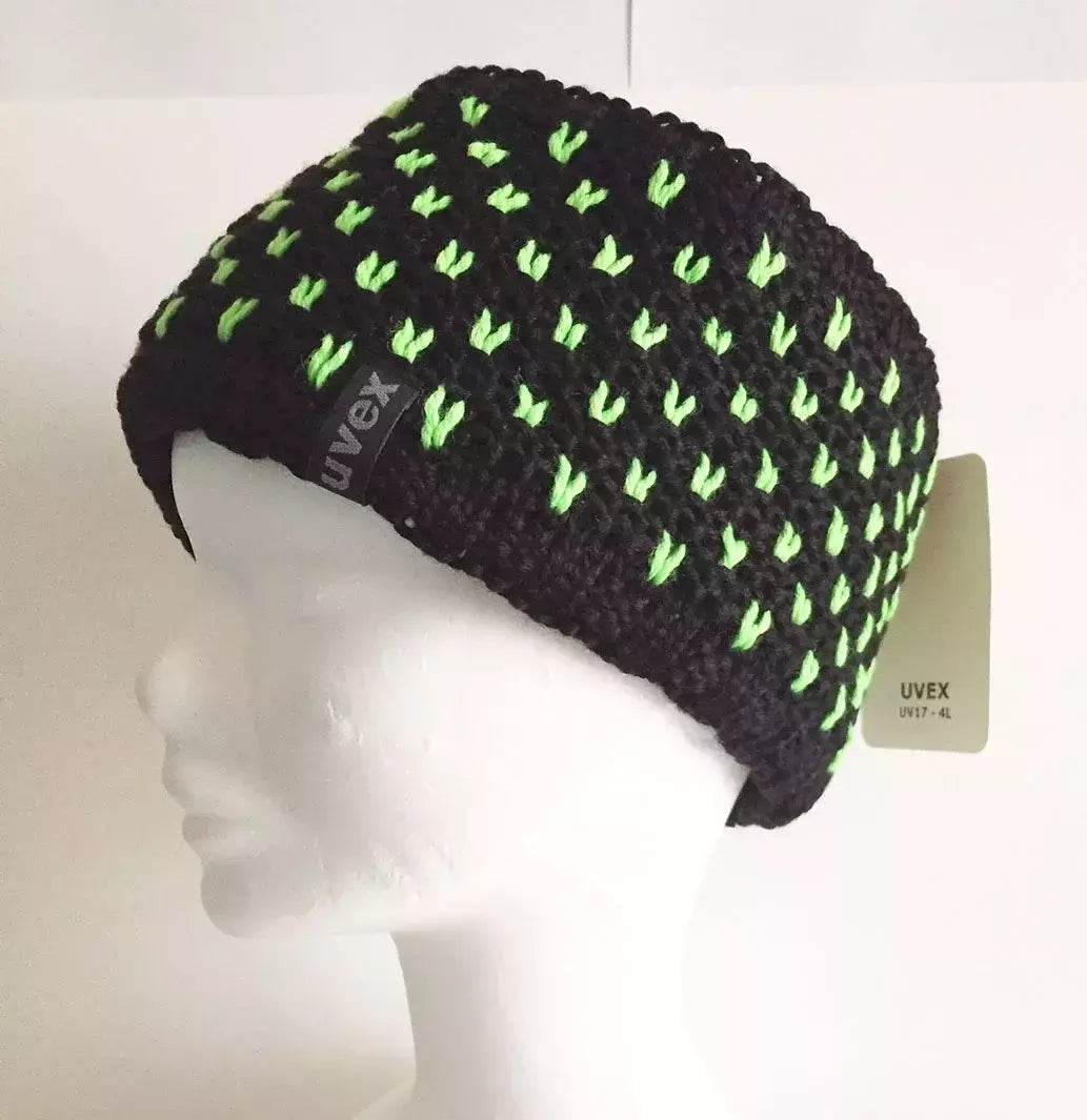 Fascia Lana Puntini Nero/verde Interno In Pile Cod.uv17-4l Uvex