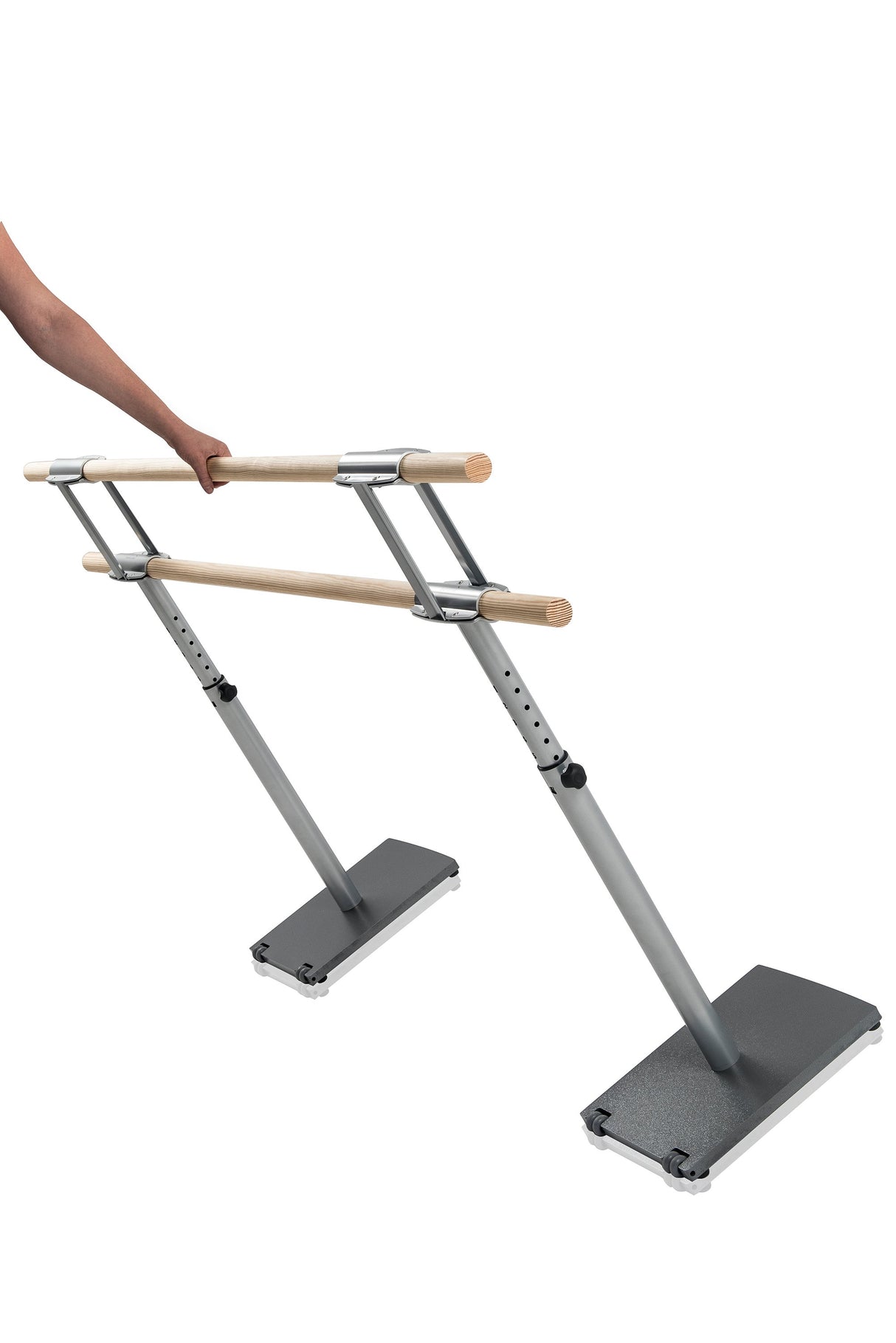 Sbarra Danza Mod.giselle Con Ruote Base In Acciaio Mobile Con Doppia Sbarra Da 2 Metri - 10 Altezze Regolabili Cod.30591922 Dinamica Ballet