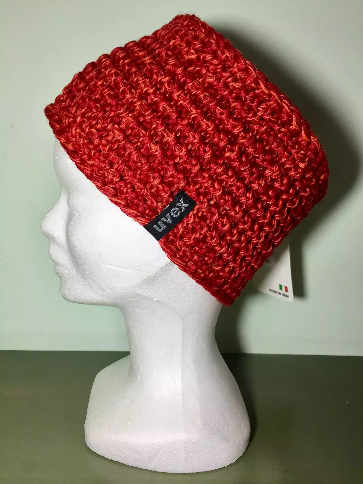 Fascia Lana Rosso/arancio Interno In Pile Cod.uv18-7n206 A Var 9 Uvex