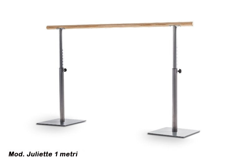 Sbarra Danza Mod.juliette Per Principianti Base In Acciaio Mobile Con 1 Sbarra In Legno Da 1 Metri E Altezze Regolabili Cod.30591524 Dinamica Ballet