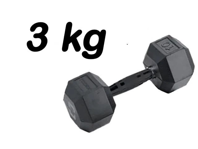 Manubrio Esagonale Gommato -3 kg. Linea Toorx Absolute AMEG-3