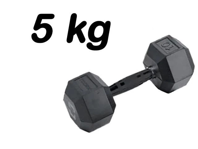 Manubrio Esagonale Gommato -5 kg. Linea Toorx Absolute