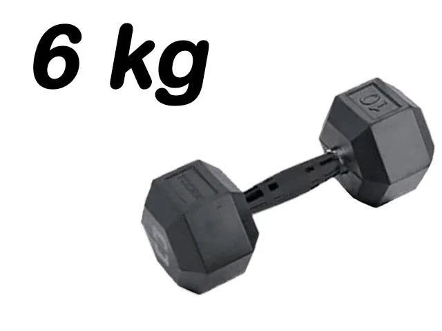Manubrio Esagonale Gommato -6 kg. Linea Toorx Absolute