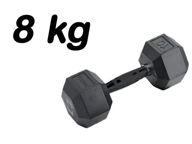 Manubrio Esagonale Gommato -8 kg. Linea Toorx Absolute