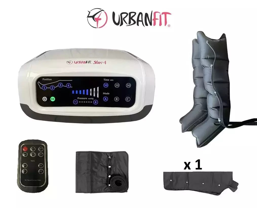 Promo Slim 4 Urban Fit Apparecchio Pressoterapia Con 3 Programmi + 2 Gambali + 1 Bracciale + Fascia Addominali/glutei + Con Telecomando ( Pack 3)