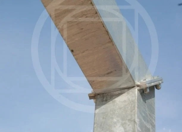 Ab1302/m Mezzo Impianto Basket Monotubo sez. 15 X 15 cm con Bussola da Interrare e Sbalzo da 165 cm. CERTIFICATO A NORMA UNI EN 1270