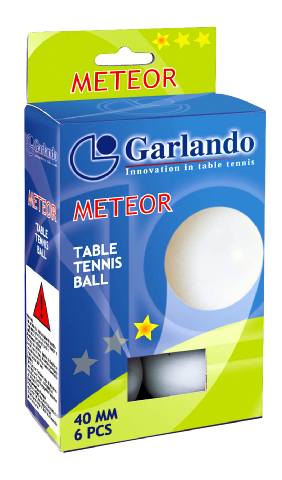 Confezione 6 Palline Ping Pong Meteor 1 Stella Tennis Tavolo Garlando cd. 2C4-118