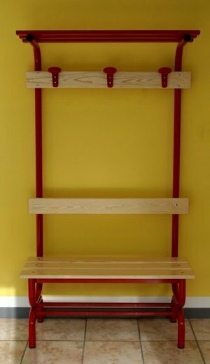 As1732/20 Panca Spogliatoio Con Seduta, Schienale, Appendiabiti E Pianoborse Da 1 Metro