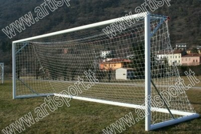 Af1460 Coppia Porte Calcio Trasportabili In Alluminio M.7,32x2,44 Certificata Tuv Secondo Norma Uni