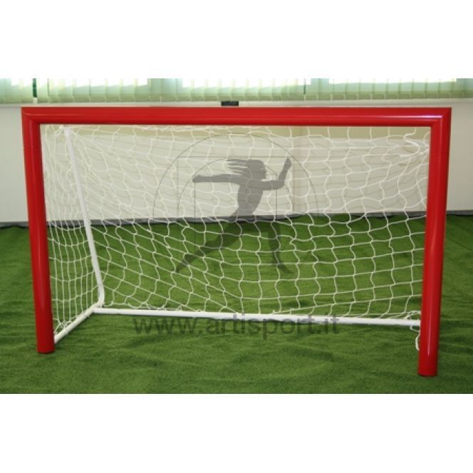 Af1512/6 Coppia Porte Calcio Ridotte In Acciaio Verniciato Dim.cm.170 X 105