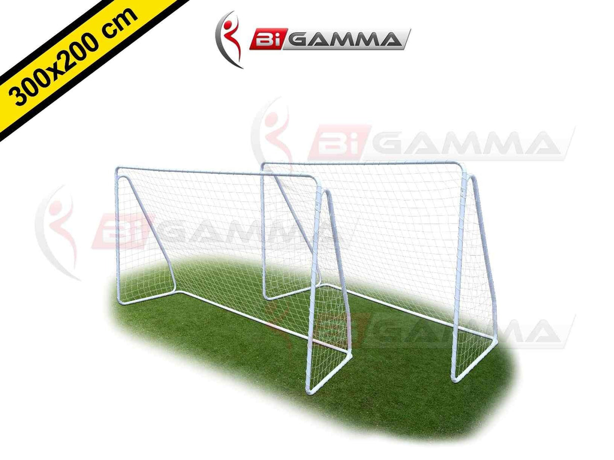 Set di 2 porte da calcio regolamentari mod. Super Goal misure 3 x 2 metri - BIGAMMA
