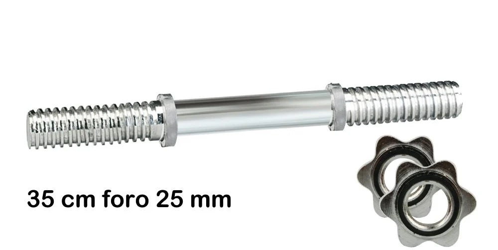 Manubrio Cromato 35 cm. Chiusura a Vite Linea Toorx MCV-35