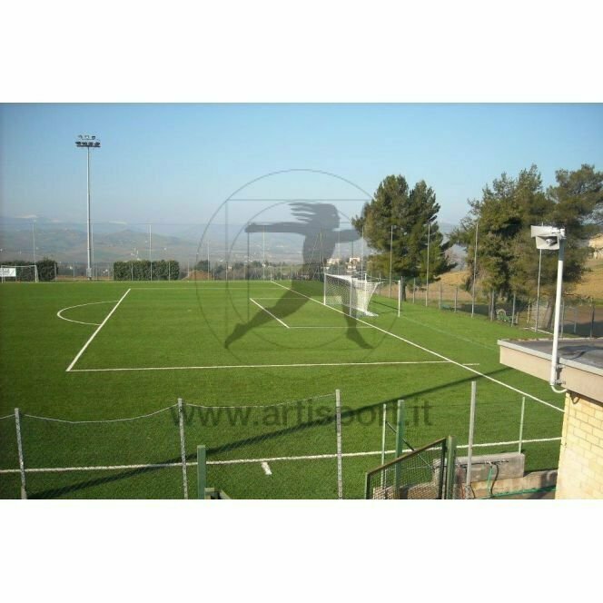 Af1470/ps Coppia Porte Calcio In Alluminio Regolamentari con Palo Staccato M.7,32x2,44 Certificata Tuv Secondo Norma Uni En 748