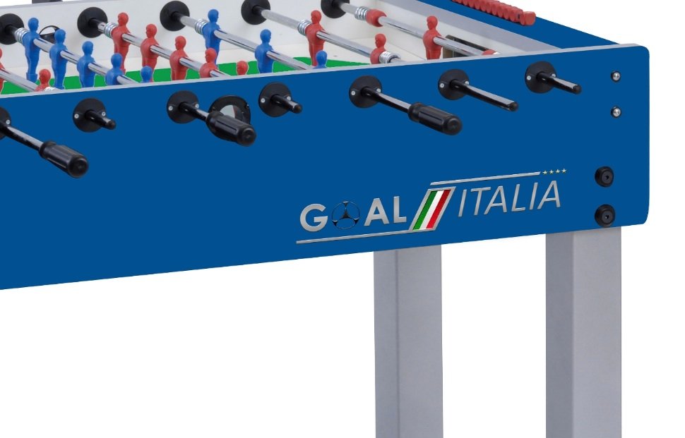 Calciobalilla G500 Goal Italia con Aste Uscenti, Garlando con 50 Palline in Omaggio COD. G500GOALITALIAU