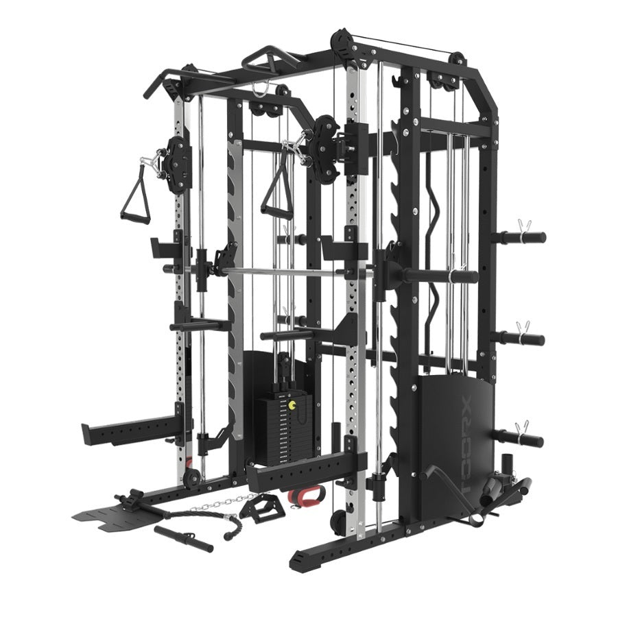 Toorx Vertical - ASX-4500 Stazione multifunzione all in one pacco pesi 2 x 90 kg -Dual Pulley + Smith machine + Rack functional