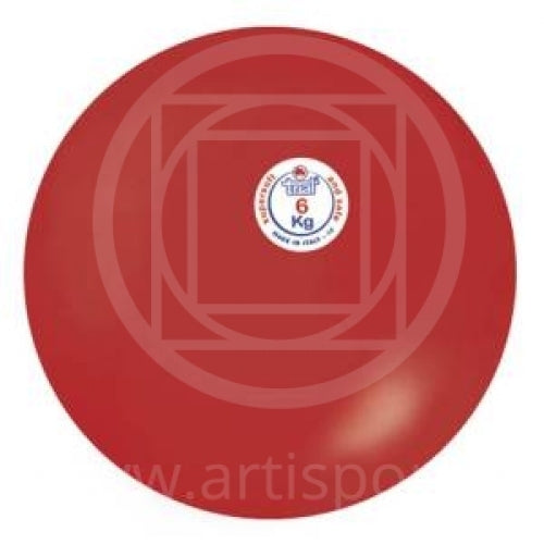 Aa1146 Palla Getto Per Lancio Del Peso In Gomma Morbida Da 6kg. Diam.cm.13 Anelastica Da Interno Cod. A573