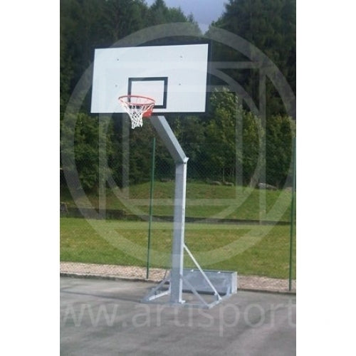 Ab1302/t 1 Coppia Di Impianto Basket Trasportabile - Sbalzo 165 Cm CERTIFICATO A NORMA UNI EN 1270
