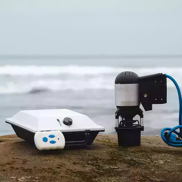 motore elettrico per kayak Bixpy K1 Outboard Kit con batteria PP-378 Wh v4 + Adattatore alluminio Power Pole