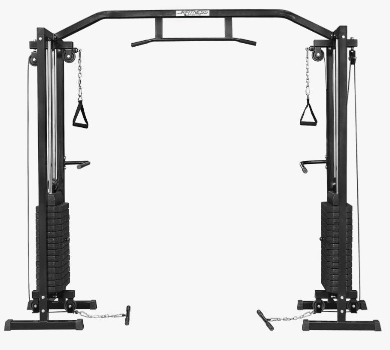 JK Fitness Dual Pulley Stazione Fitness - pacco pesi 2 x 68 kg - COD. CCR
