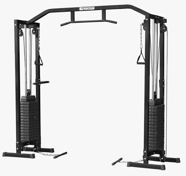 JK Fitness Dual Pulley Stazione Fitness - pacco pesi 2 x 68 kg - COD. CCR