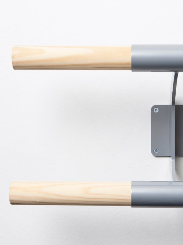 Supporto Sbarra da danza fissa a parete Arabesque Doppia color argento Dinamica Ballet Cod. 30590321 (sbarra non inclusa)