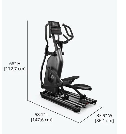 Ellittica Elettromagnetica Schwinn 590E - volano anteriore - peso max utente 147 kg - compatibile con app JNRY
